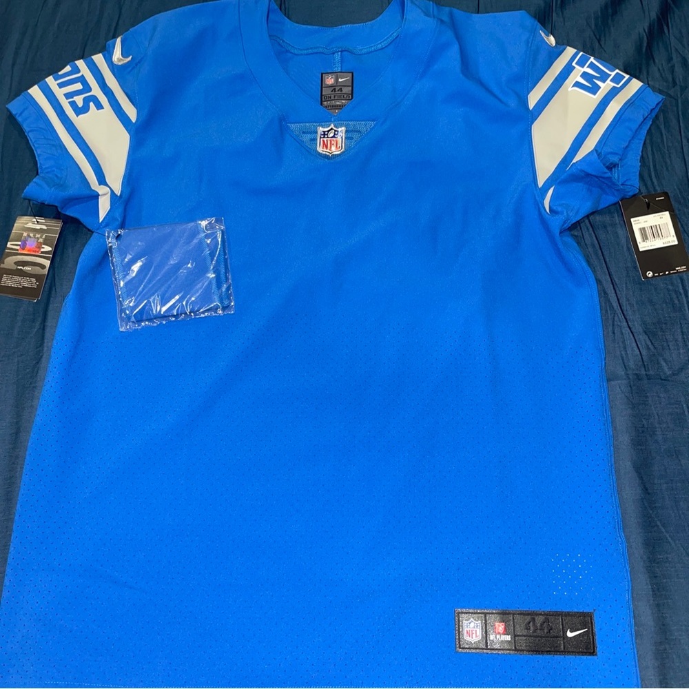 NWT Authentic NFL Nike On Field Blank Jersey Detroit Lions Size 44.